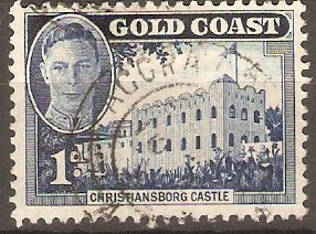 Gold Coast 1948 1d Blue. SG136.